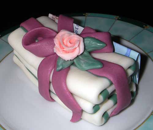 Geldgeschenk f. Handtücher - Arbeitsaufwand: 2 Std.